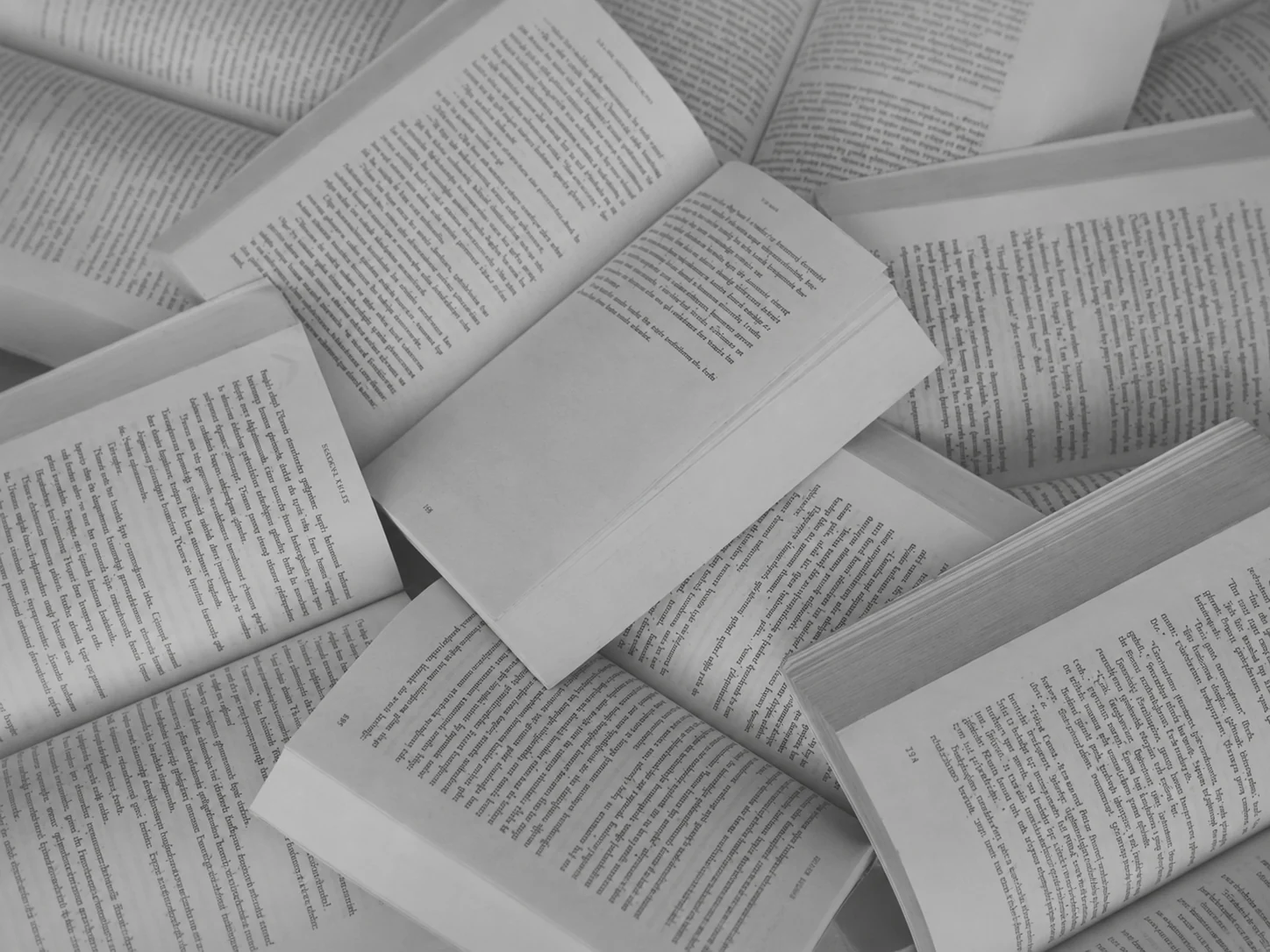 Open books used as a metaphor for independent research and serious reading